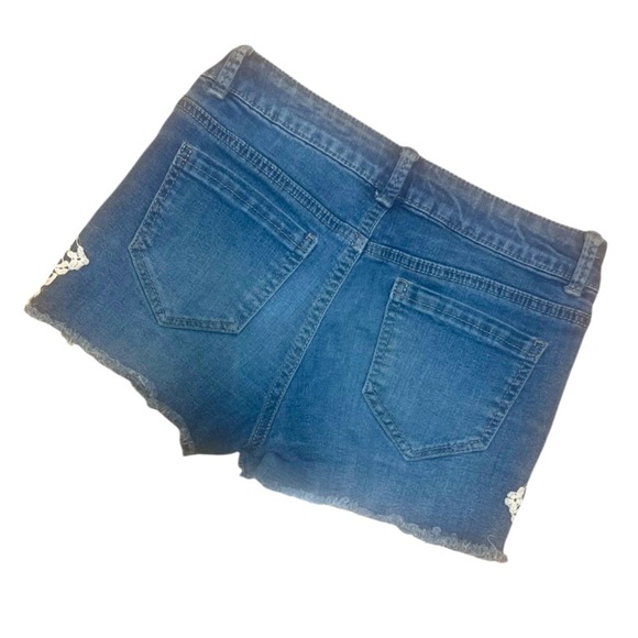 Mudd girls 14s Blue Denim Shorts with Lace Trim - Picture 5 of 5